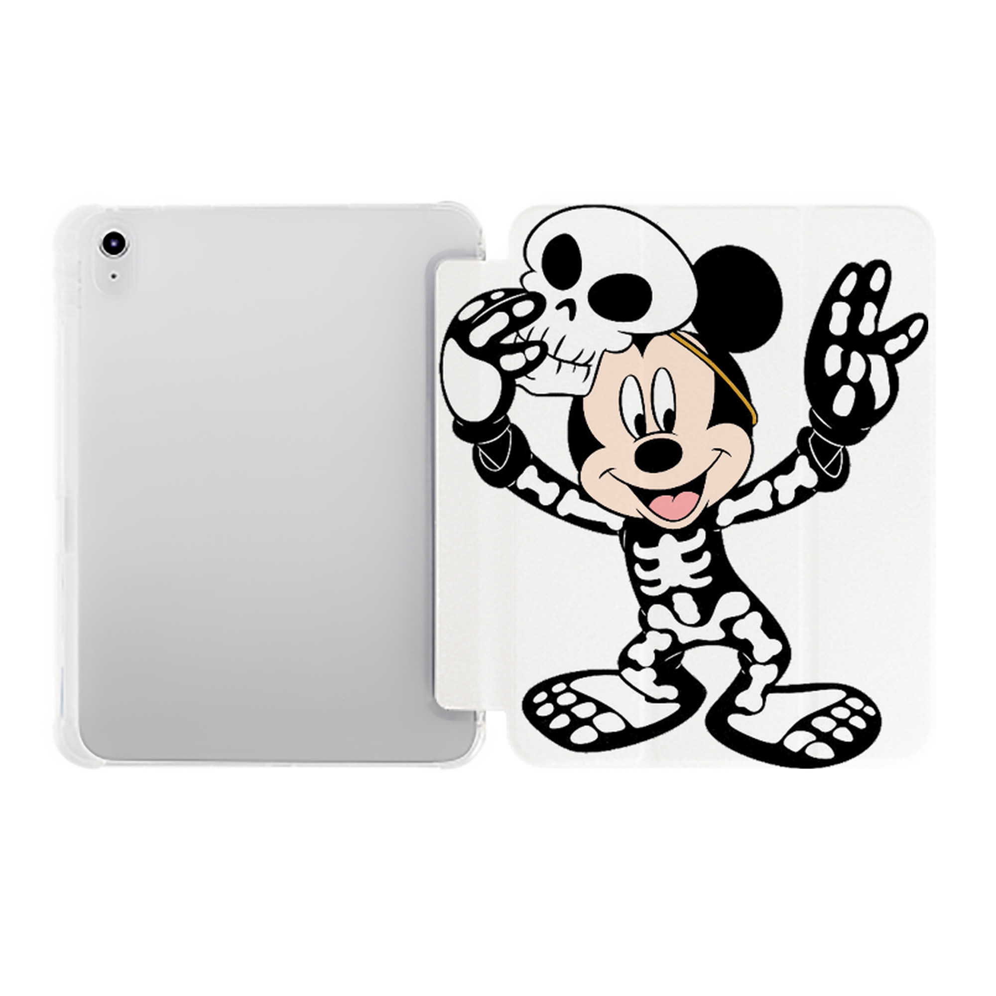 （画像用） ミッキーマウス Mickey Mouse IPad ケース ペン収納付き 三つ折りスタンド PUレザー×シリコン 対応機種9.5/10.5/10.9インチ
